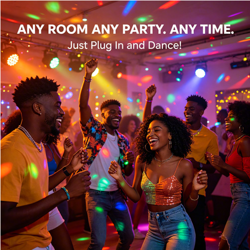 🔥HOT SALE🔥 COD！Colorful Rotating Magic Ball Disco Ball Light Bulb with Sockets, Plug in RGB LED Stage Light for Home Room Dance Parties