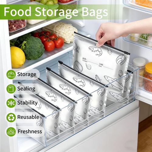 ⚡HOT SELLER LIMIT STOCK⚡ Reusable Aluminum Ziplock Storage Bag, Food Grade for Fridge Meat Vegetable