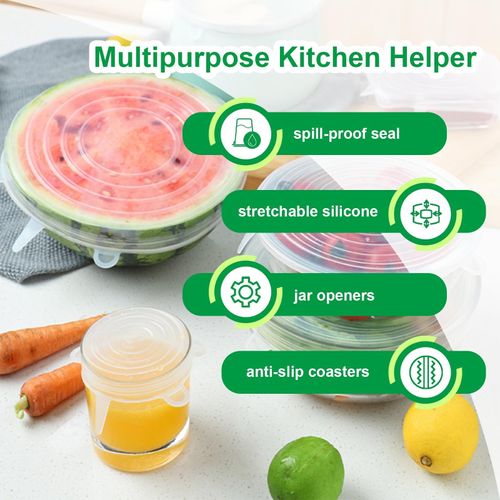 🔥Hot Seller🔥 Multi Size Silicone Food Cover, Heat Resistant for Microwave & Fridge Use