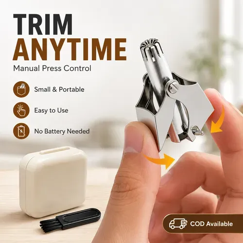 🚚 Fast Shipping 💵 COD | Manual Nose Hair Trimmer | No Battery Needed | Washable Grooming Tool