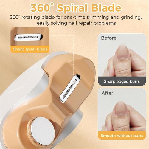 ⚡HOT SELLER LIMIT STOCK⚡ 2 In 1 Electric Nail Trimmer & Polisher, Gentle Cut for Daily Nail Care