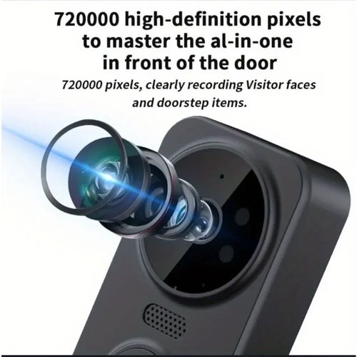 🔥Hot Seller🔥 Mini Wire-Free Video Doorbell with Display Screen, Two-Way Talk for Home & Shop Security