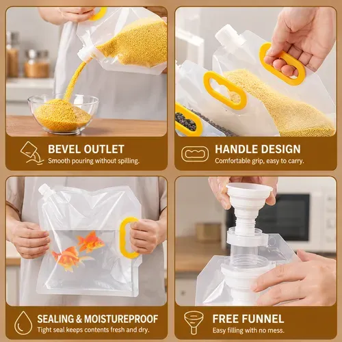 🔥HOT SALE🔥 COD！10 PCS Reusable Food Storage Grain Bag for Rice Beans and Maize