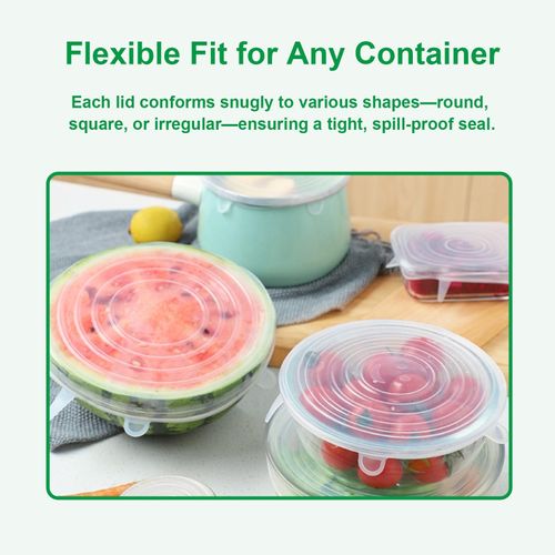 🔥Hot Seller🔥 Multi Size Silicone Food Cover, Heat Resistant for Microwave & Fridge Use