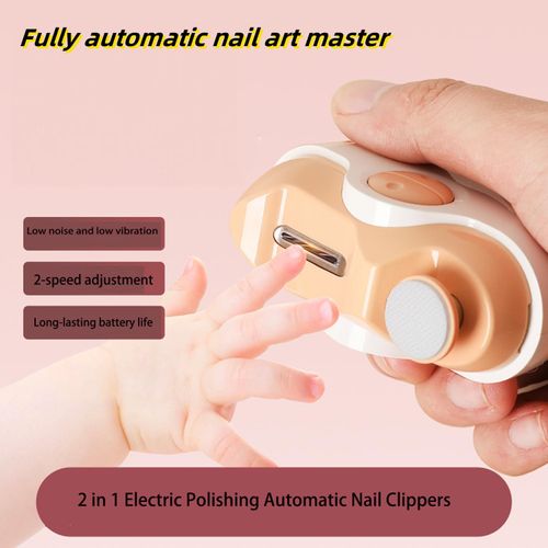 ⚡HOT SELLER LIMIT STOCK⚡ 2 In 1 Electric Nail Trimmer & Polisher, Gentle Cut for Daily Nail Care