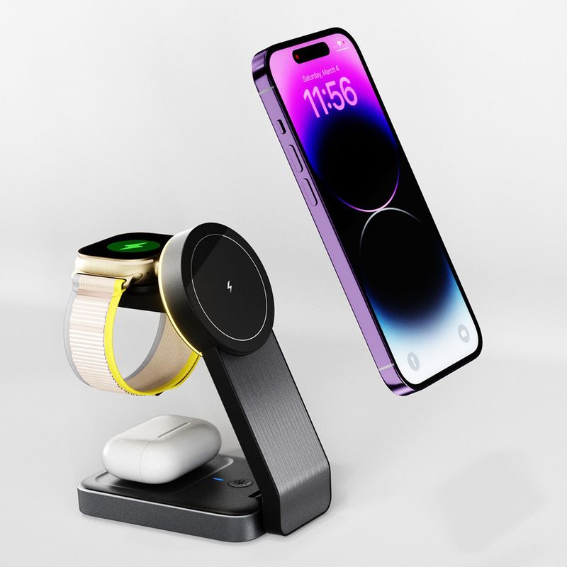 3-in-1 Wireless Charging Station for Apple Devices
