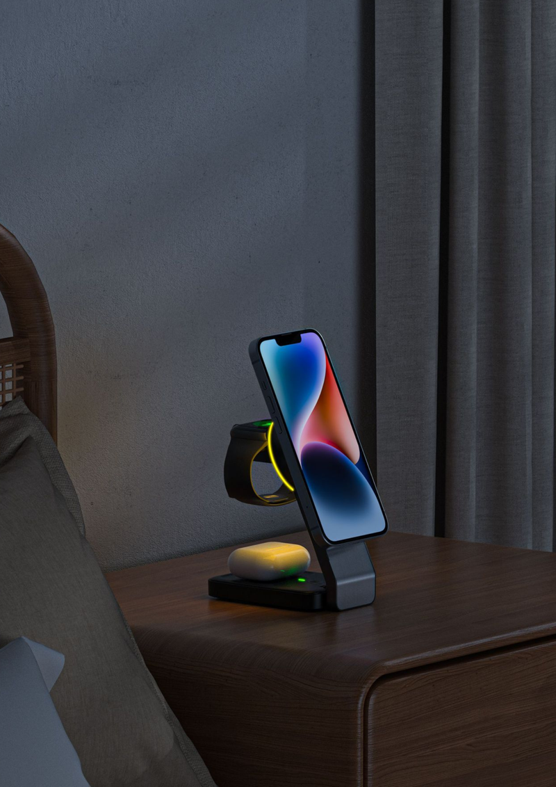 3-in-1 Wireless Charging Station for Apple Devices