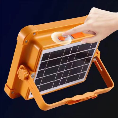 Luz de emergência solar recarregável, holofote LED remoto, luz recarregável, portátil, para acampamento