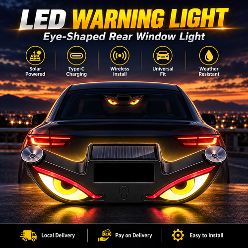 Car Devil's Eye Rear Window Light Wireless LED Warning Light