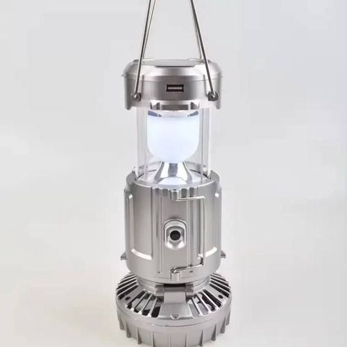 Waterproof Portable Led Re-Chargable Lantern Outdoor Garden Solar Camping Light With Fan