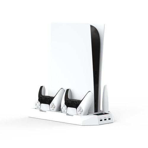 RGEEK for PS5 8 in 1 Multi-function Cooling Fan Stand With Dual Controller Charger Station for Sony Playstation 5 Accessories