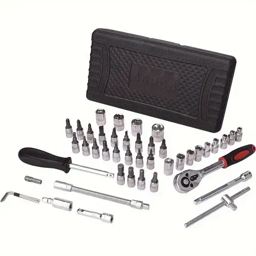 Professional Automotive Master Tool Set, 46-Piece Premium Tool Set for Car, Bike and Motorcycle Repair