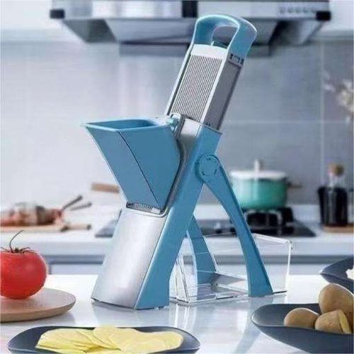 2025 Kitchen Accessories Chopper New Foldable Steel Vegetable Slicer Manual Operation Potato Cutter Safe Standing Slicer Tool