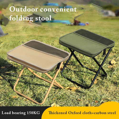 Portable Compact Carbon Steel Frame Backpack Stools Oxford Pencil Case Folding Fishing Stool with Carry Bag for Beach Picnic
