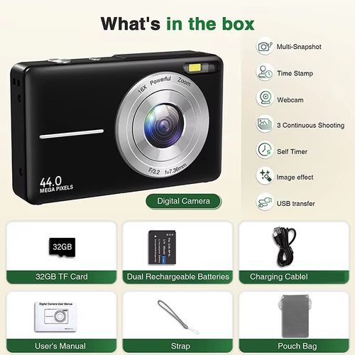 📸Appareil Photo Numérique Compact 1080P Zoom 16X Débutant COD