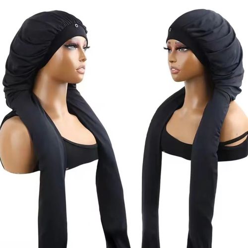 🧢Lot 2 Bonnets Soie Froide Cheveux Longs Tresses Nuit COD