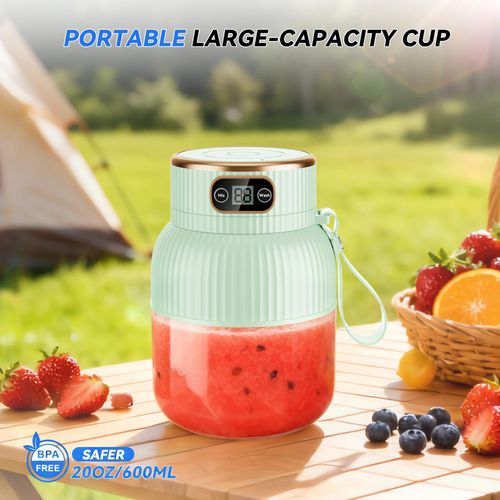 600ml 20oz Gobelet mixeur sans fil portable, rechargeable, pour jus frais et milk-shakes, smoothies COD