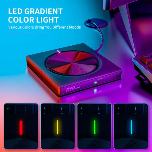 Lecteur graveur CD DVD portable 6 en 1 compatible tous OS COD