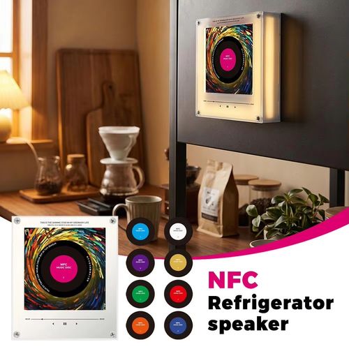 Aimant de réfrigérateur musical NFC personnalisé avec lecteur, 128 Mo Lecteur de musique programmable