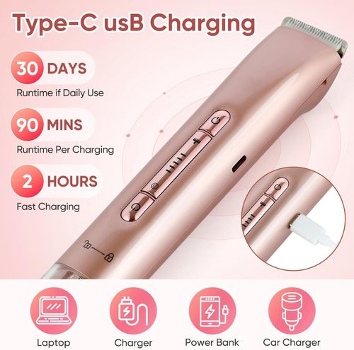 🌸Tondeuse Électrique Double Tête IPX7 Étanche Femme COD