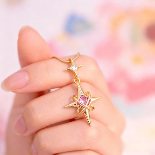✨Collier pendentif étoile deux teintes COD