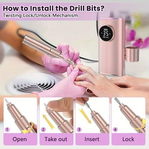 💅✨ Ponceuse à Ongles Électrique 35000 RPM avec Écran LCD — Finition Pro ! 🛑 Paiement à la Livraison (COD) 💰
