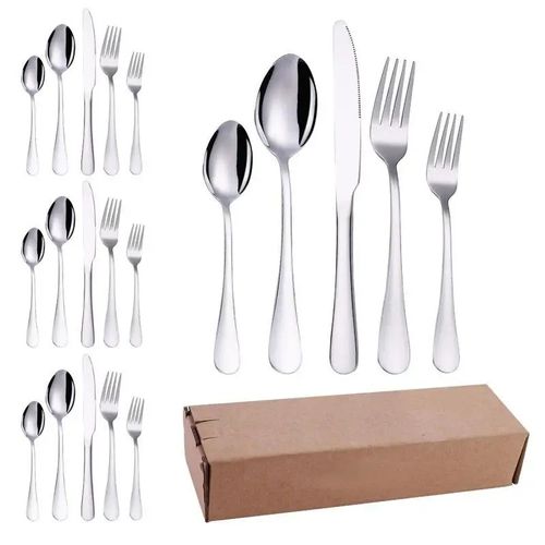 🍽️✨ Ensemble de Couverts en Acier Inoxydable Noir Mat (20 Pièces) : Élégance & Durabilité ! 🛑 Paiement à la Livraison (COD) 💰
