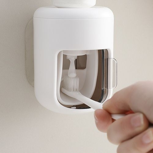 Distributeur automatique de dentifrice mural pour salle de bain (sans perçage) – Dosage précis, simple et pratique