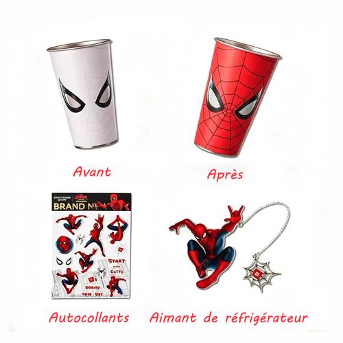 Gobelet à café glacé de 700 ml à changement de couleur, avec couvercle, paille et cadeaux