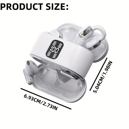 Écouteurs intra-auriculaires Bluetooth sans fil 4 en 1, clipsables TWS, pour jeux et musique