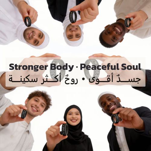 Bague connectée avec compteur de Tasbih, dhikr intelligent et suivi de santé