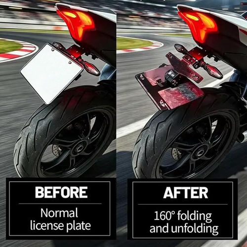 🏍️✨ Support de Plaque Pliable Électrique Universel — Style et Esthétique ! 🛑 Paiement à la Livraison (COD) 💰