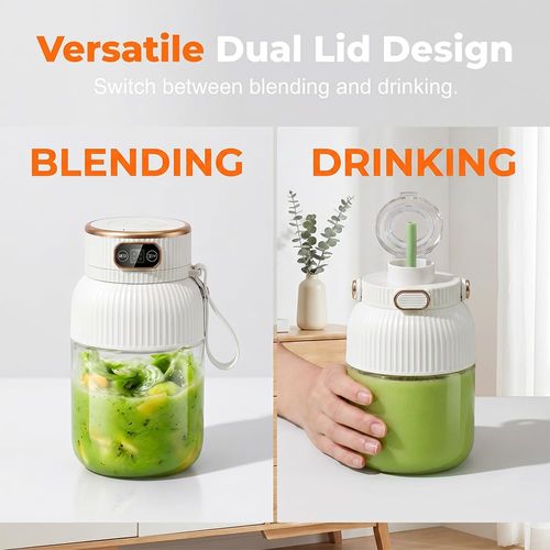 600ml 20oz Gobelet mixeur sans fil portable, rechargeable, pour jus frais et milk-shakes, smoothies COD