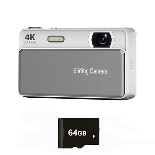 📸✨ Appareil Photo Numérique à Glissière 4K — 64MP, Zoom 16x & Vlog ! 🛑 Paiement à la Livraison (COD) 💰