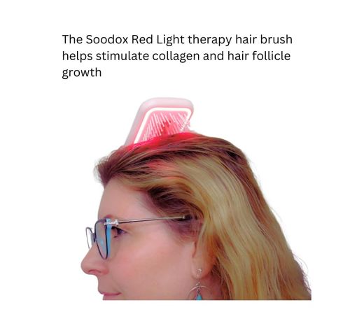 💆‍♀️🌸Brosse à huile capillaire lumière rouge massage cuir chevelu COD