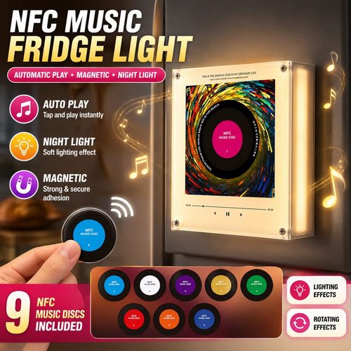 Aimant de réfrigérateur musical NFC personnalisé avec lecteur, 128 Mo Lecteur de musique programmable