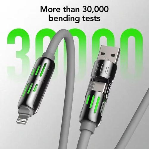 ⚡🔋 Câble de Charge Rapide 240W 4-en-1 — Chargez iPhone, iPad & Android en un seul câble ! 🛑 Paiement à la Livraison (COD) 💰