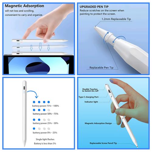 Stylus tactile compatible iPad anti-paume COD