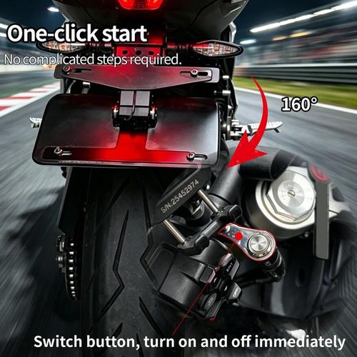 🏍️✨ Support de Plaque Pliable Électrique Universel — Style et Esthétique ! 🛑 Paiement à la Livraison (COD) 💰