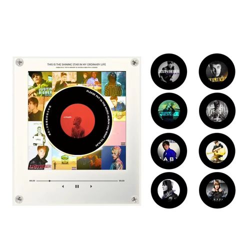 Aimant de réfrigérateur musical NFC personnalisé avec lecteur, 128 Mo Lecteur de musique programmable