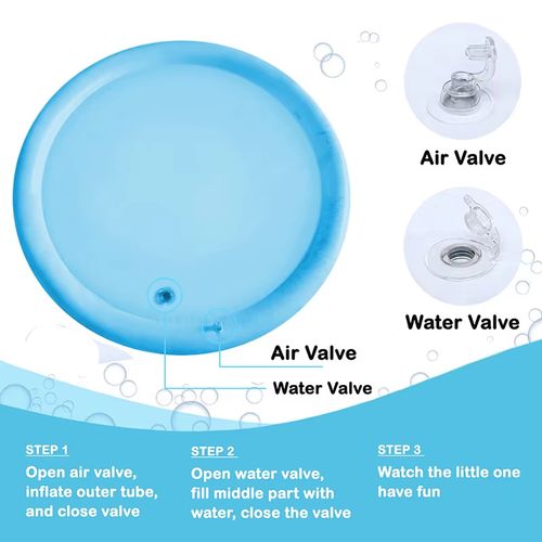 Tapis d'eau rond 100 cm pour bébé, aventure sous-marine