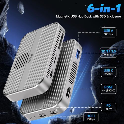 ⚡🧲 Station d'Accueil Magnétique 10Gbps avec Ventilateur — Stockage NVMe M.2 ! 🛑 Paiement à la Livraison (COD) 💰