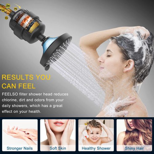 🚿✨ Pomme de Douche 6 Pouces avec Filtre 15 Étapes — Haute Pression & Eau Pure ! 🛑 Paiement à la Livraison (COD) 💰