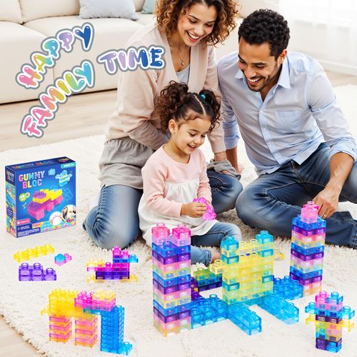 Lot de 40 blocs de construction sensoriels souples et colorés pour tout-petits et enfants