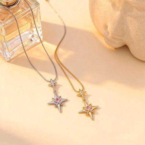 ✨Collier pendentif étoile deux teintes COD