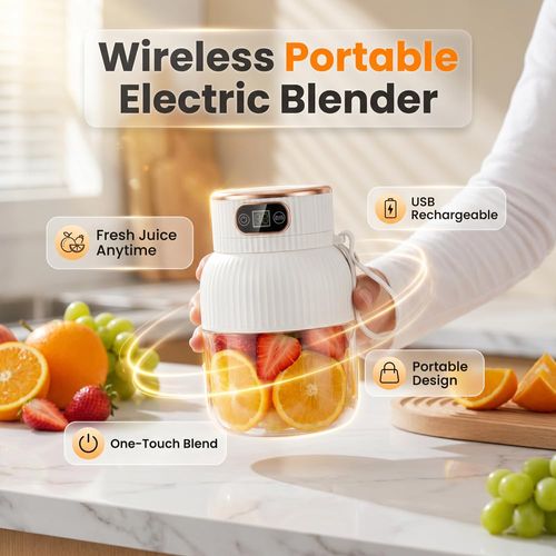 600ml 20oz Gobelet mixeur sans fil portable, rechargeable, pour jus frais et milk-shakes, smoothies COD