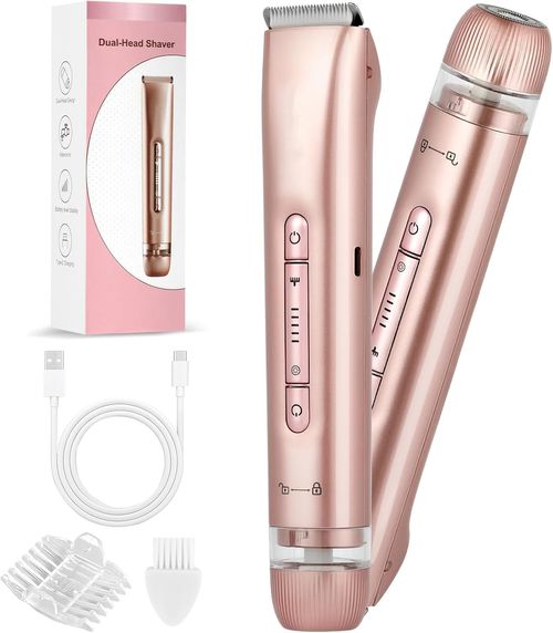 🌸Tondeuse Électrique Double Tête IPX7 Étanche Femme COD