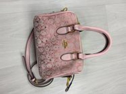 Sac à main bowling rose strass avec bandoulière COD