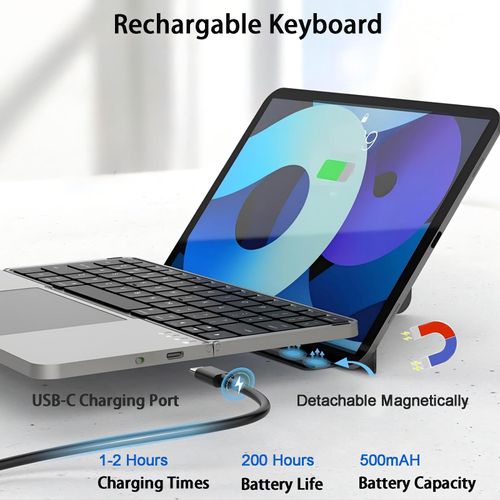 ⌨️✨ Clavier Bluetooth Pliable avec Pavé Tactile — Multi-Appareils ! 🛑 Paiement à la Livraison (COD) 💰