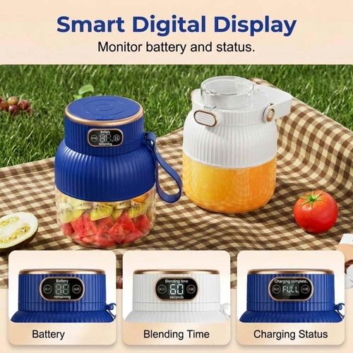 600ml 20oz Gobelet mixeur sans fil portable, rechargeable, pour jus frais et milk-shakes, smoothies COD